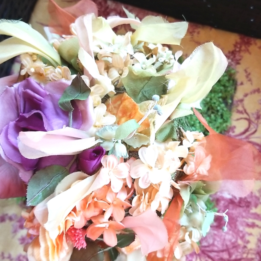 60s CHRISTIAN DIOR Luxury EASTER 7" Flowers Ribbon UNION Garden Chapeaux Hat EVC - Picture 6 of 16